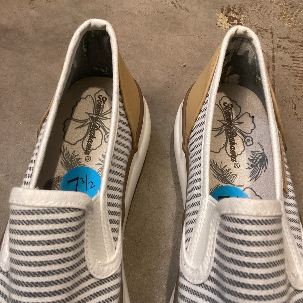 Tommy Bahama Canvas Platform Striped Slip On Sneakers Loafers Size 7.5 NEW - Picture 7 of 10